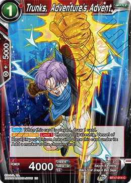 DBSCG-BT17-014 C Trunks, Adventure's Advent