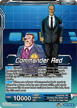 DBSCG-BT17-031 UC Commander Red // Red Ribbon Robot, Seeking World Conquest