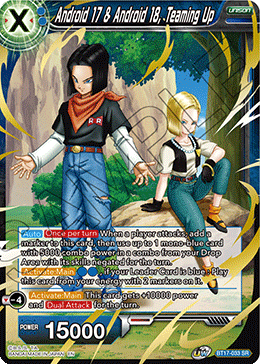 DBSCG-BT17-033 SR Android 17 & Android 18, Teaming Up