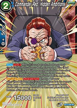 DBSCG-BT17-036 SR Commander Red, Hidden Ambitions