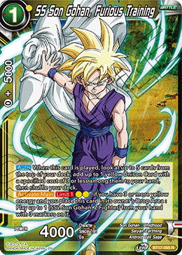 DBSCG-BT17-095 R SS Son Gohan, Furious Training