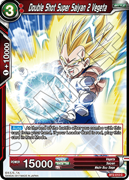 DBSCG-BT2-010 C Double Shot Super Saiyan 2 Vegeta