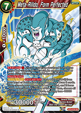 DBSCG-BT3-018 SR Meta-Rilldo, Form Perfected