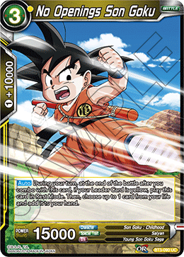 DBSCG-BT3-090 UC No Openings Son Goku