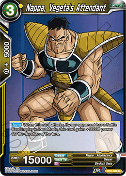 DBSCG-BT3-102 C Nappa, Vegeta's Attendant