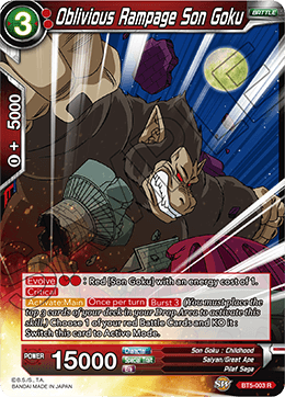 DBSCG-BT5-003 R Oblivious Rampage Son Goku