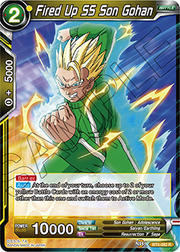 DBSCG-BT5-082 R Fired Up SS Son Gohan