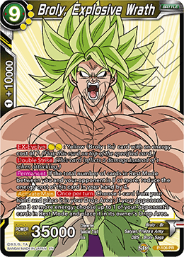 DBSCG P-106 PR Broly, Explosive Wrath (BT6 Dash Pack)
