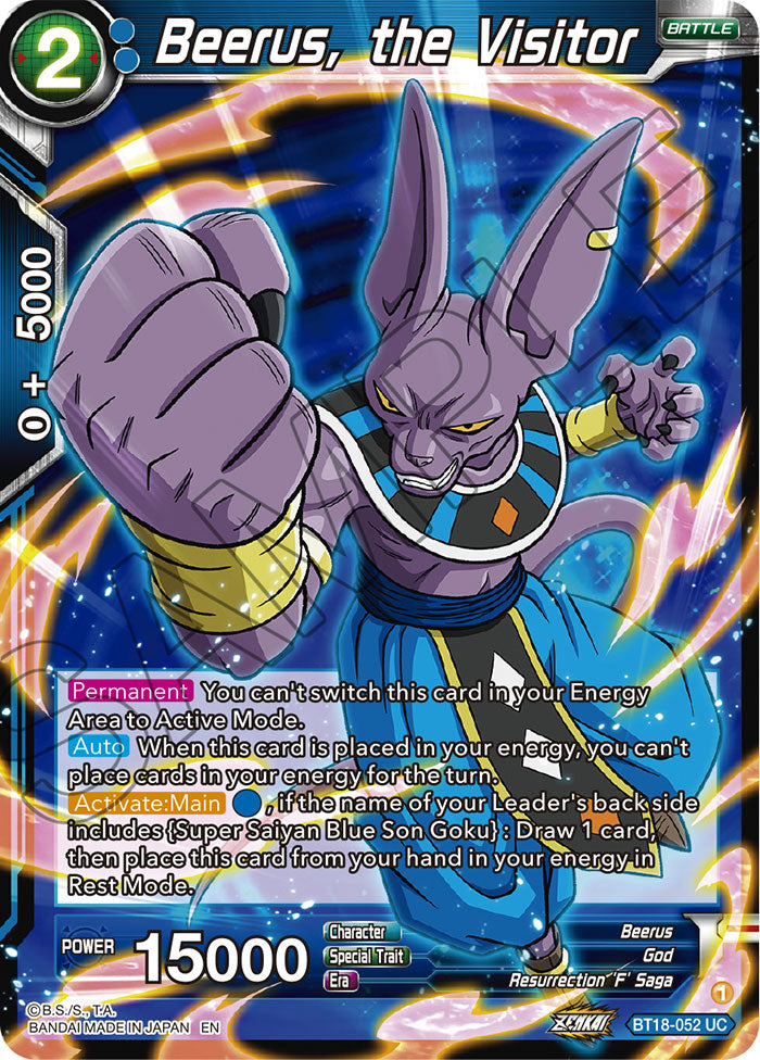DBSCG-BT18-052 UC Beerus, the Visitor
