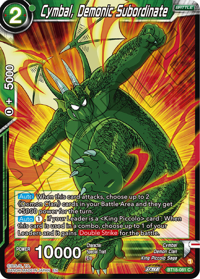 DBSCG-BT18-081 C Cymbal, Demonic Subordinate
