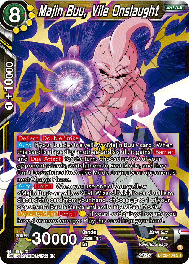 DBSCG-BT20-104 SR Majin Buu, Vile Onslaught