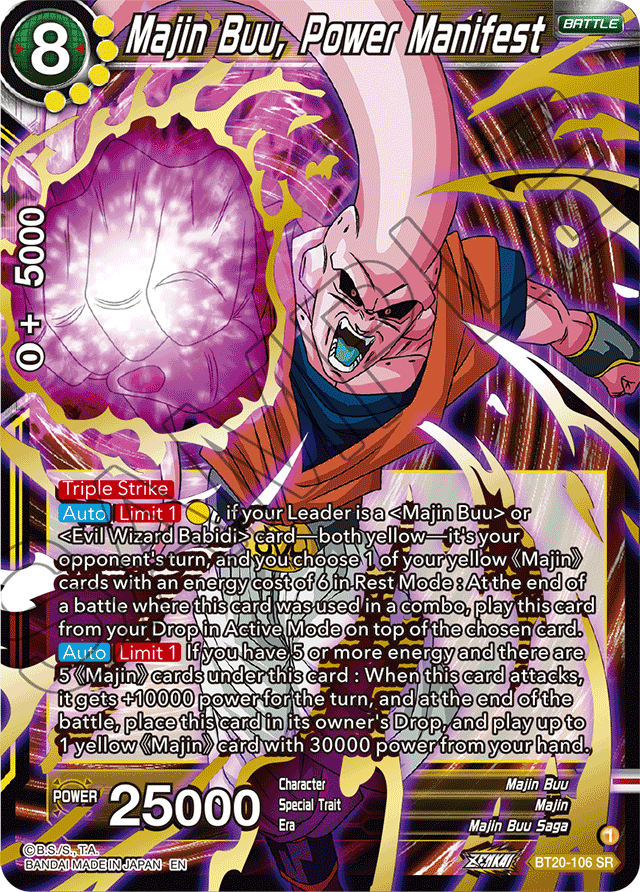 DBSCG-BT20-106 SR Majin Buu, Budding Evil
