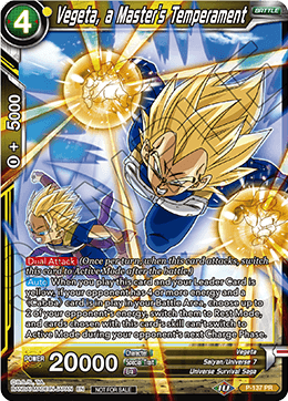 DBSCG P-137 PR Vegeta, a Master's Temperament (BT7 Super Dash Pack)