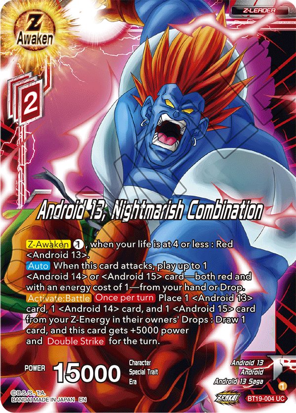 DBSCG-BT19-004 UC Android 13, Nightmarish Combination