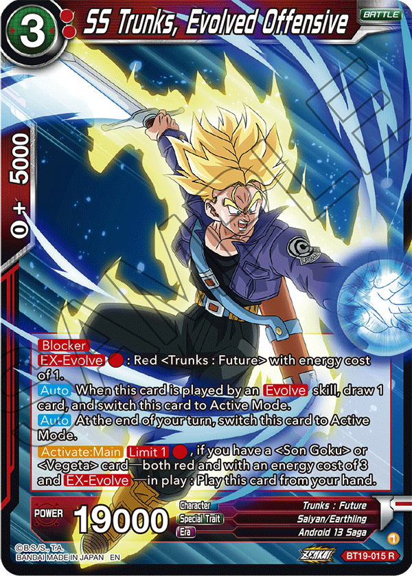 DBSCG-BT19-015 R SS Trunks, Evolved Offensive