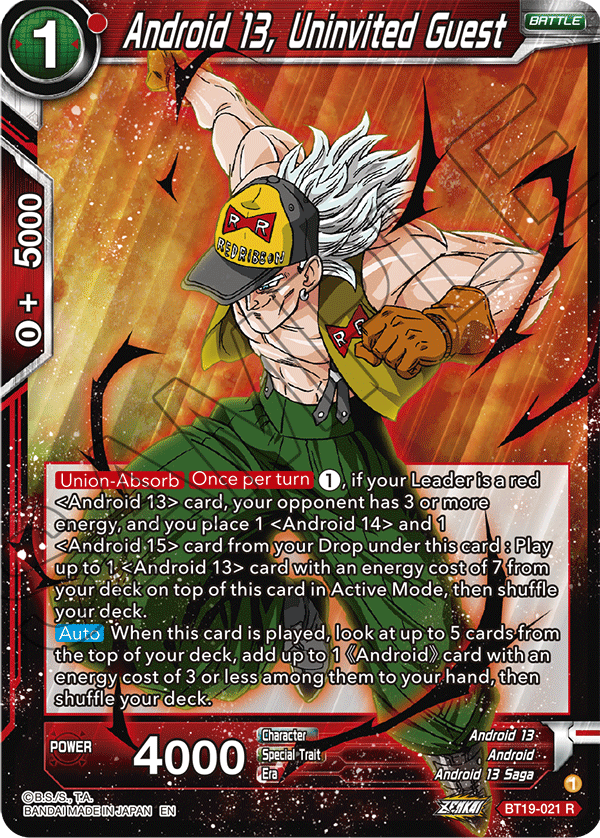 DBSCG-BT19-021 R Android 13, Uninvited Guest