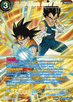 DBSCG-BT19-048 SPR Son Goku & Vegeta, Immortal Rivalry