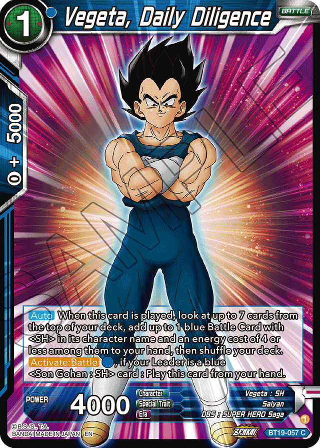DBSCG-BT19-057 C Vegeta, Daily Diligence