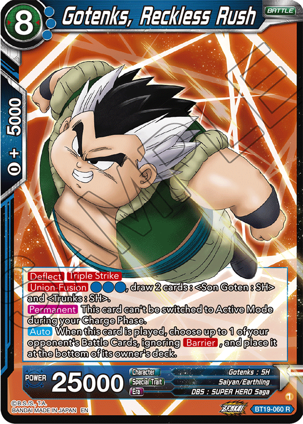 DBSCG-BT19-060 R Gotenks, Reckless Rush
