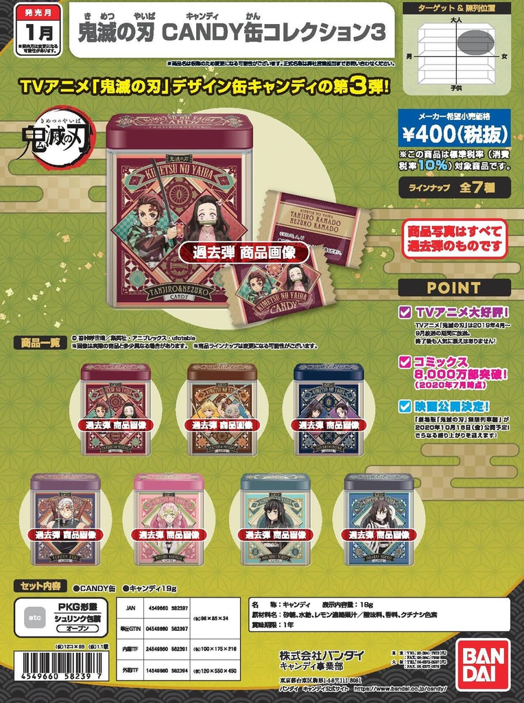 Demon Slayer: Kimetsu no Yaiba Candy Tin Collection Vol.3 Set