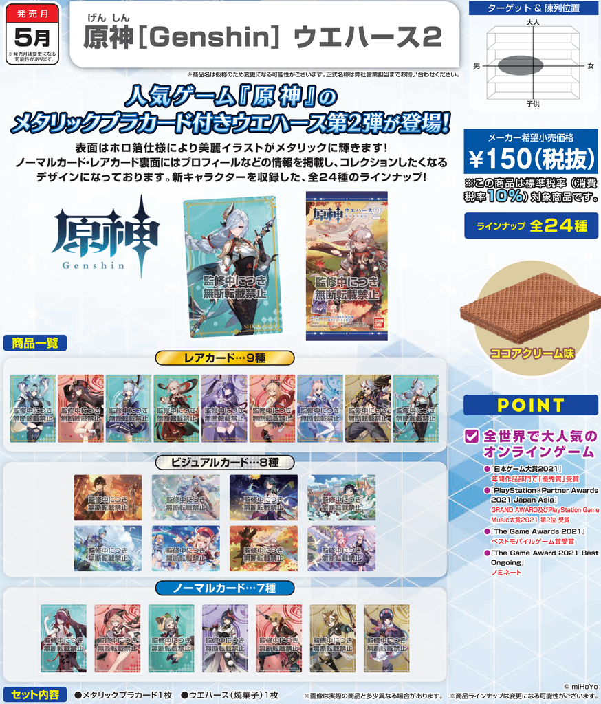 Genshin Impact Vol.2 Wafers Box
