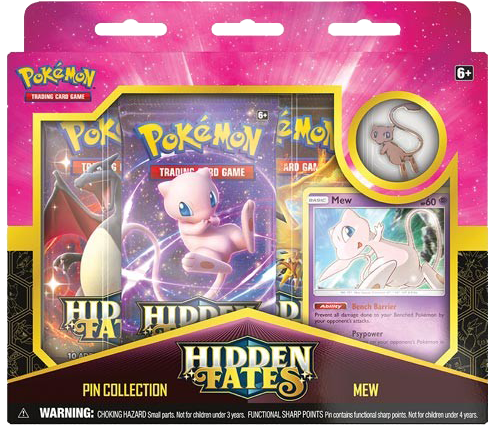Pokémon TCG: Hidden Fates - Mew Pin Collection Set